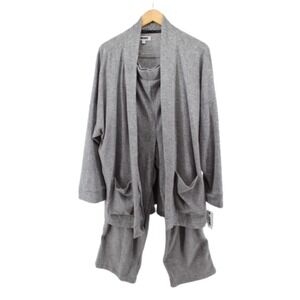 NWT DKNY Womens 2XL Lounge Set Gray 2 Piece Soft Pajama Set Cozy Athleisure